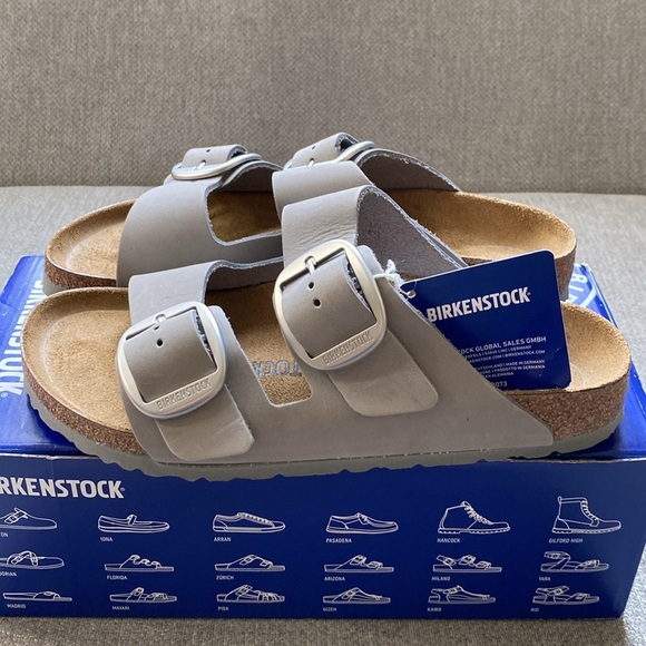 New! Birkenstock Women Arizona Big Buckle Slide Sandal DOVE GRAY, Size 8-8.5US - Picture 10 of 16